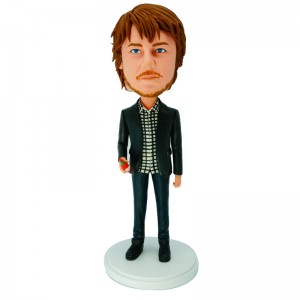 personalised smart man bobble head doll
