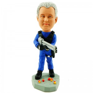 personalised soldier bobble head doll