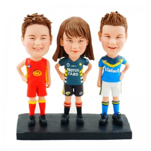 personalised three athletes bobblehead