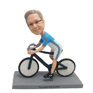 personalised professional cyclist in racing suit bobblehead
