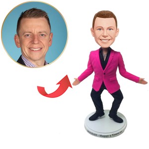personalized dancing casual man bobblehead