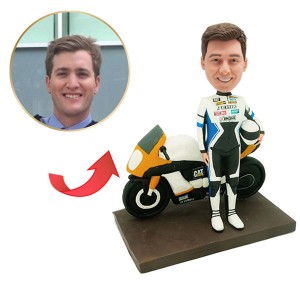 personalized motorcycle racers bobblehead