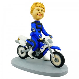 personlised motorcycling bobble head doll