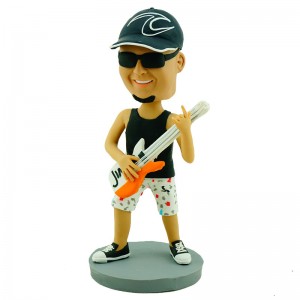 playing guitar personalised bobblehead doll