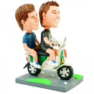 scooter couple brother bobblehead