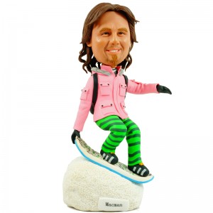 skier personalised bobblehead