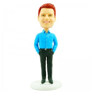 smart male colleague bobblehead