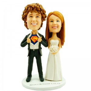 superman wedding cake topper bobblehead