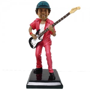 customised electric guitar player bobblehead