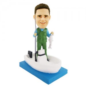 custom boat fishing bobblehead