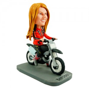 female dirt bake custom bobblehead