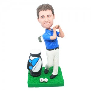 custom golfer bobblehead doll