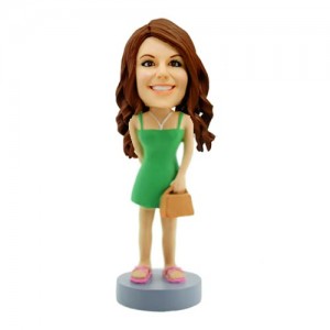 casual lady custom bobblehead