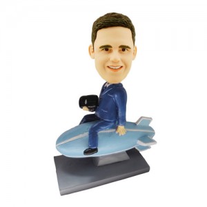 custom space rocket bobble head