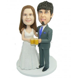cheers wedding couple bobbleheads