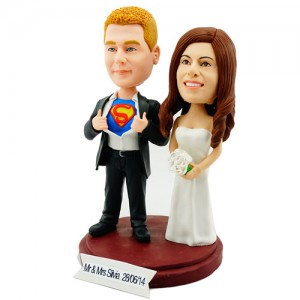 custom superman couple bobblehead