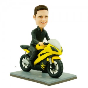 personalised motorbiker bobblehead