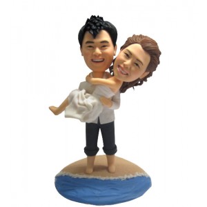 beach couple custom bobblehead