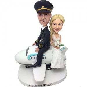 custom pilot wedding bobbleheads