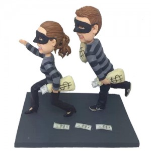 custom robber couples bobbleheads