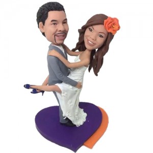 personalised funny jumping on groom bobbleheads
