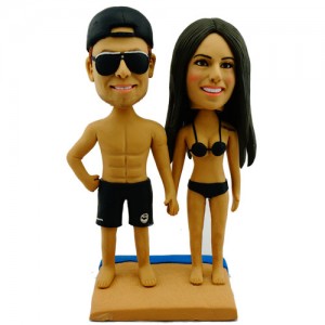 custom sandbeach bikini couple bobblehead