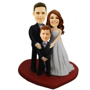 custom wedding and child bobblehead