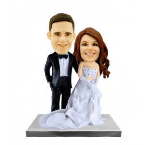 wedding cake topper custom bobbleheads