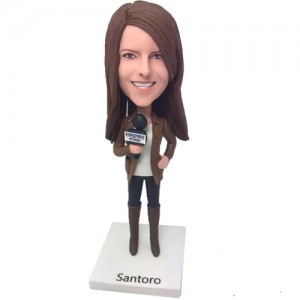 journalist personalised bobblehead
