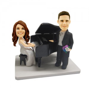 pianist couple bobbleheads