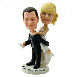 Bride Behind Groom's Back Personalised Bobblehead