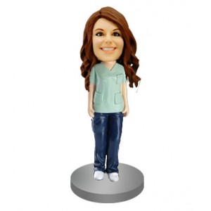 female nurse custom bobblehead