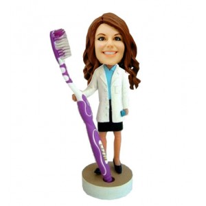 female dentist custom bobblehead