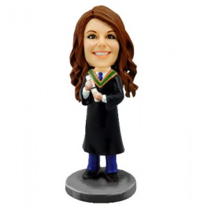 female graduation custom bobble head