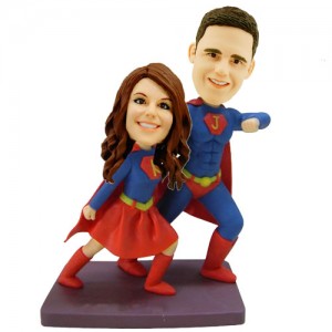 super couple personalised bobbleheads