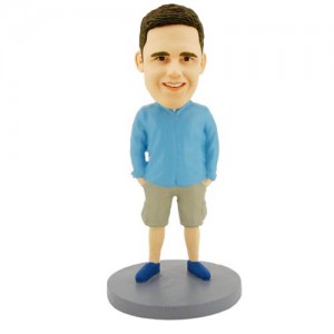 custom casual man bobble head doll