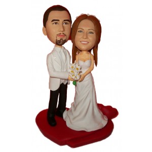 personalised bobblehead cake topper