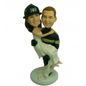 fireman wedding bobbleheads
