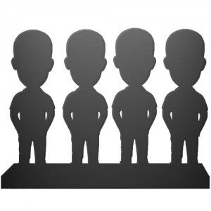 personalised bobblehead for four persons