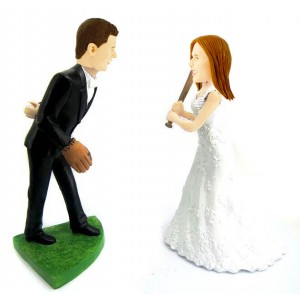 baseball wedding bobbleheads