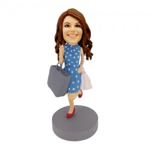 custom shopping lady bobblehead