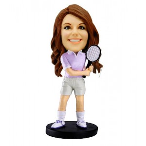 woman tennis personalised bobblehead