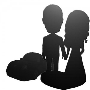 customised bobblehead for couple and car