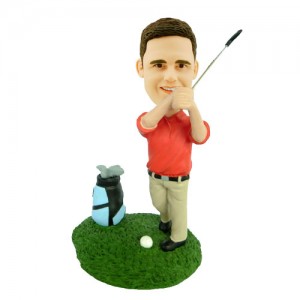 personalised golfer bobblehead