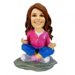 yoga girl custom bobblehead