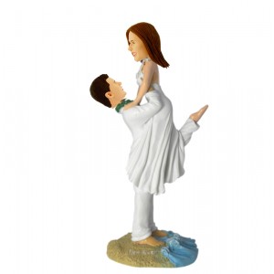 groom lift bride wedding cake topper