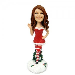 customized christmas bobble head sexy woman