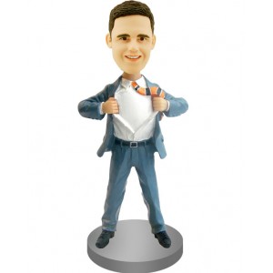 man in clark kent posepersonalized bobblehead