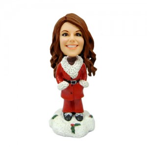customized christmas bobblehead casual woman