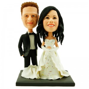 wedding cake topper personalised bride and groom